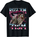 Autism Funny Rizz Em with The Tism Meme Autistic Racoon T-Shirt