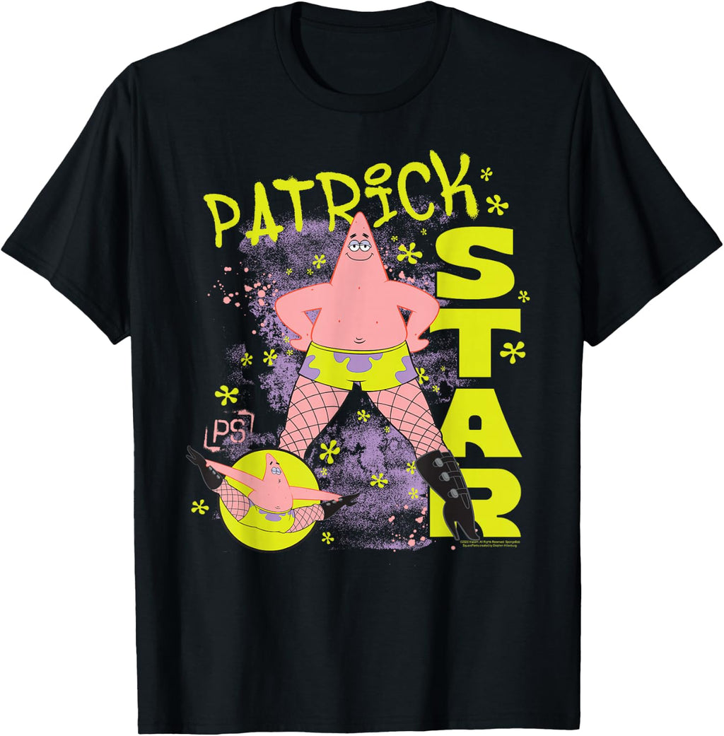 Spongebob Squarepants Patrick Star Fishnets Cartoon T-Shirt