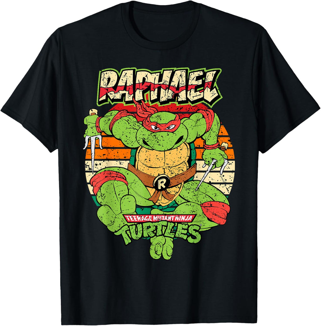 Teenage Mutant Ninja Turtles Raphael Ready for Action Sunset T-Shirt