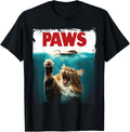 Humorous Paws Parody Cat Mouse for Cat Lover Cat Mom Cat Dad T-Shirt