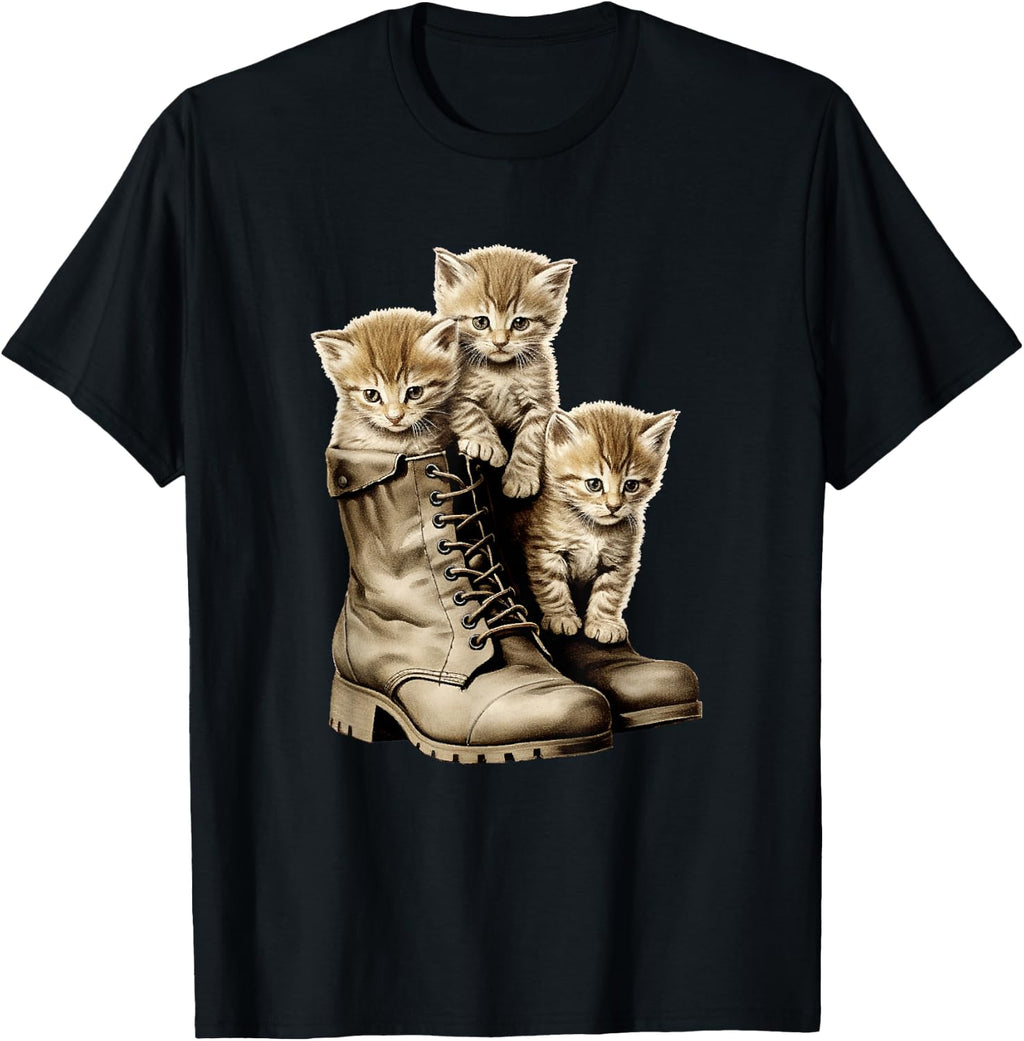Kittens And Combat Boots T-Shirt