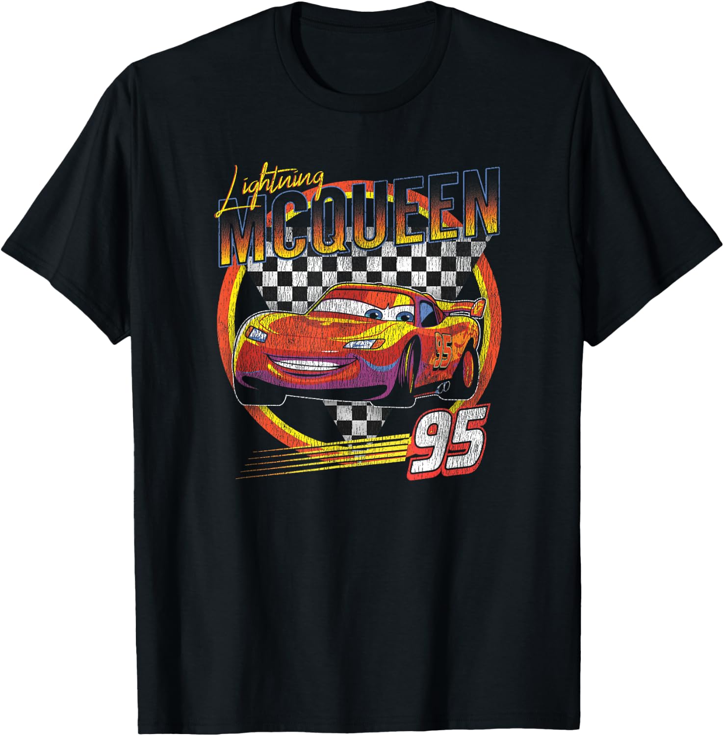 Disney Pixar Cars Lightning McQueen Vintage Race T-Shirt Small