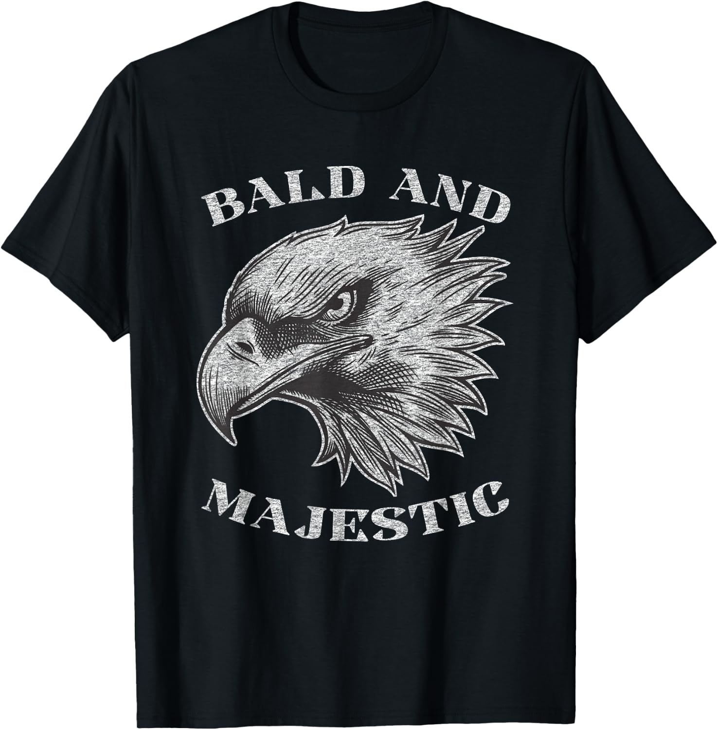 Funny Bald Guy Man Majestic Saying | Balding Humor Gag T-Shirt