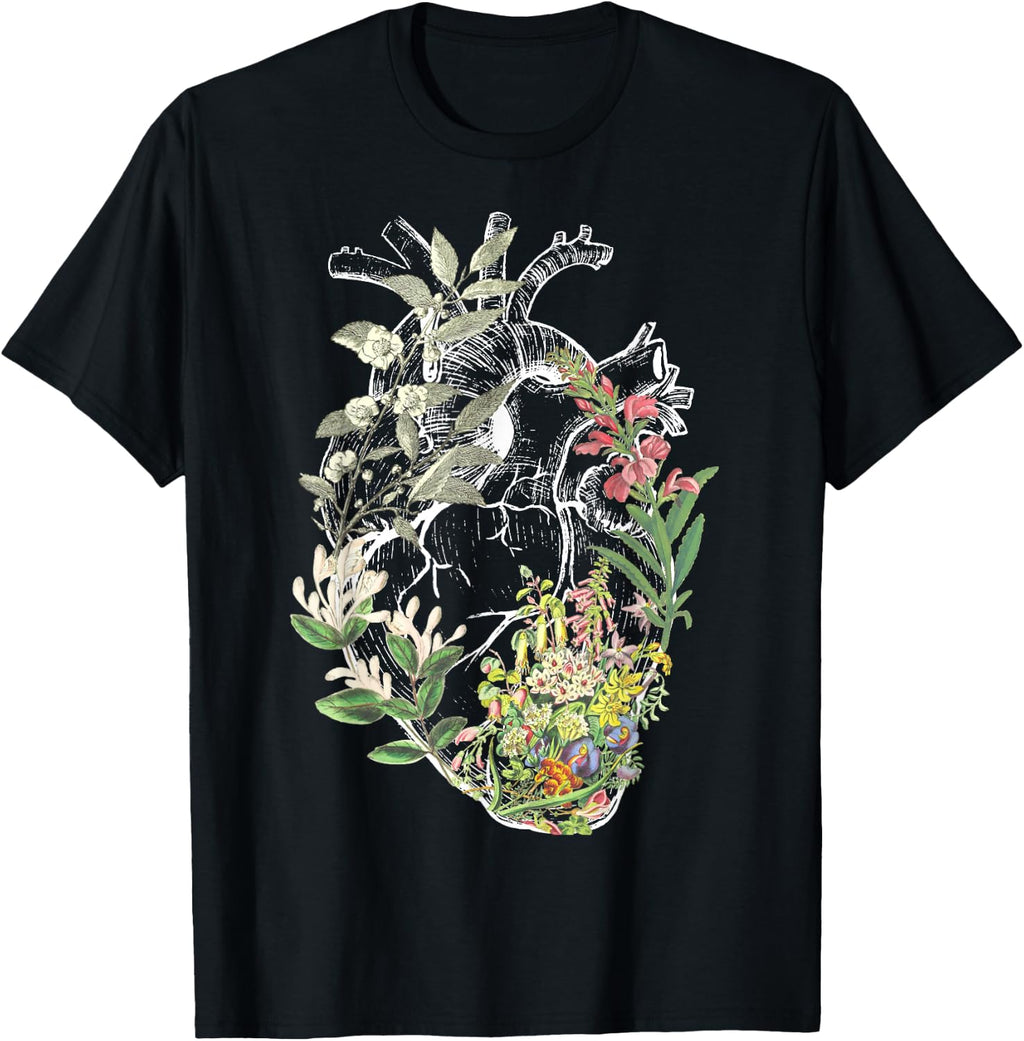 Anatomical Heart and Flowers Show Your Love T-Shirt