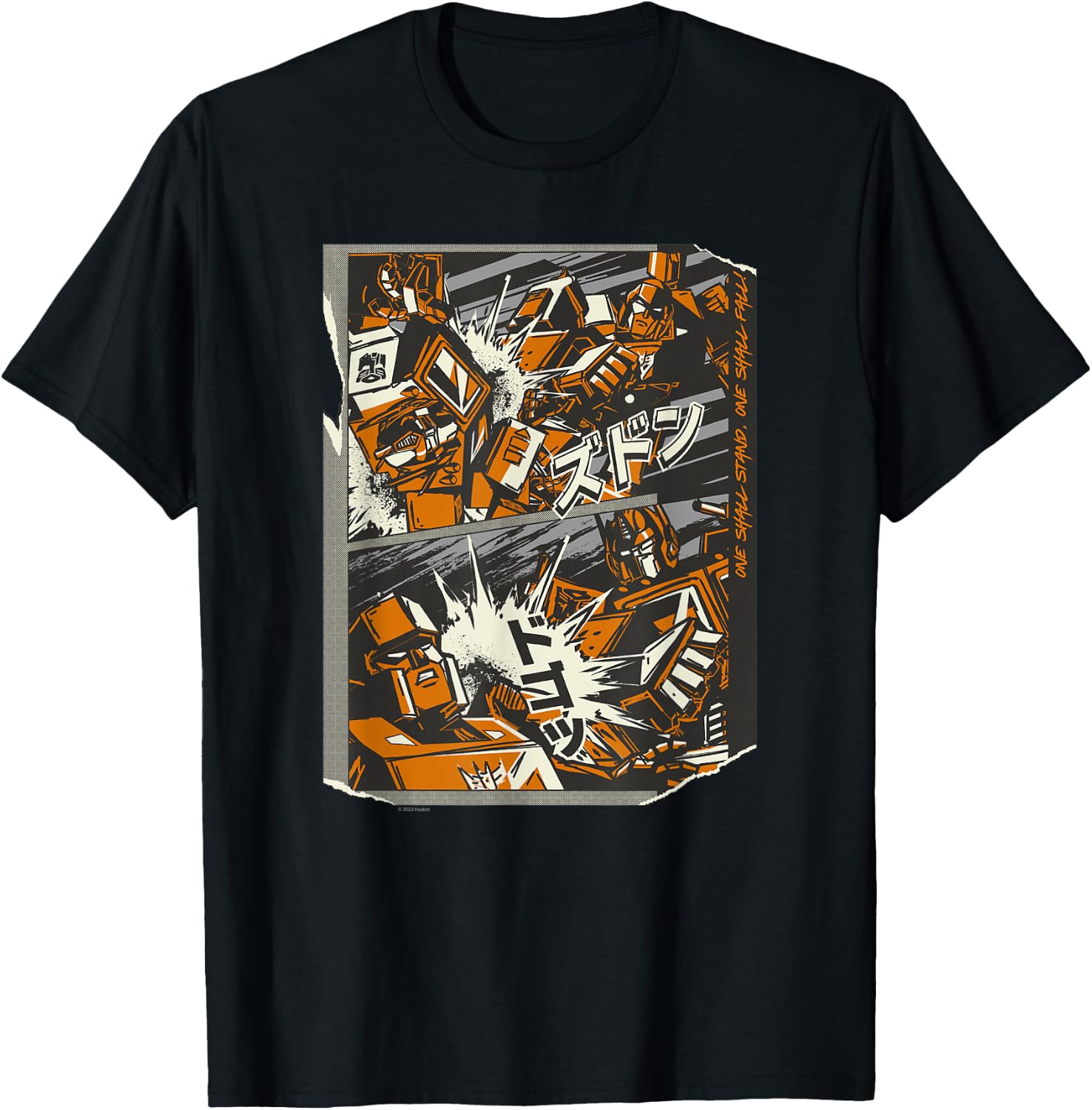 Transformers Japanese Epic Battle One Shall Fall Comic T-Shirt