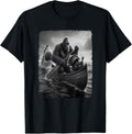 Bigfoot Shark Selfie Costume Sasquatch Parodie Thanksgiving T-Shirt