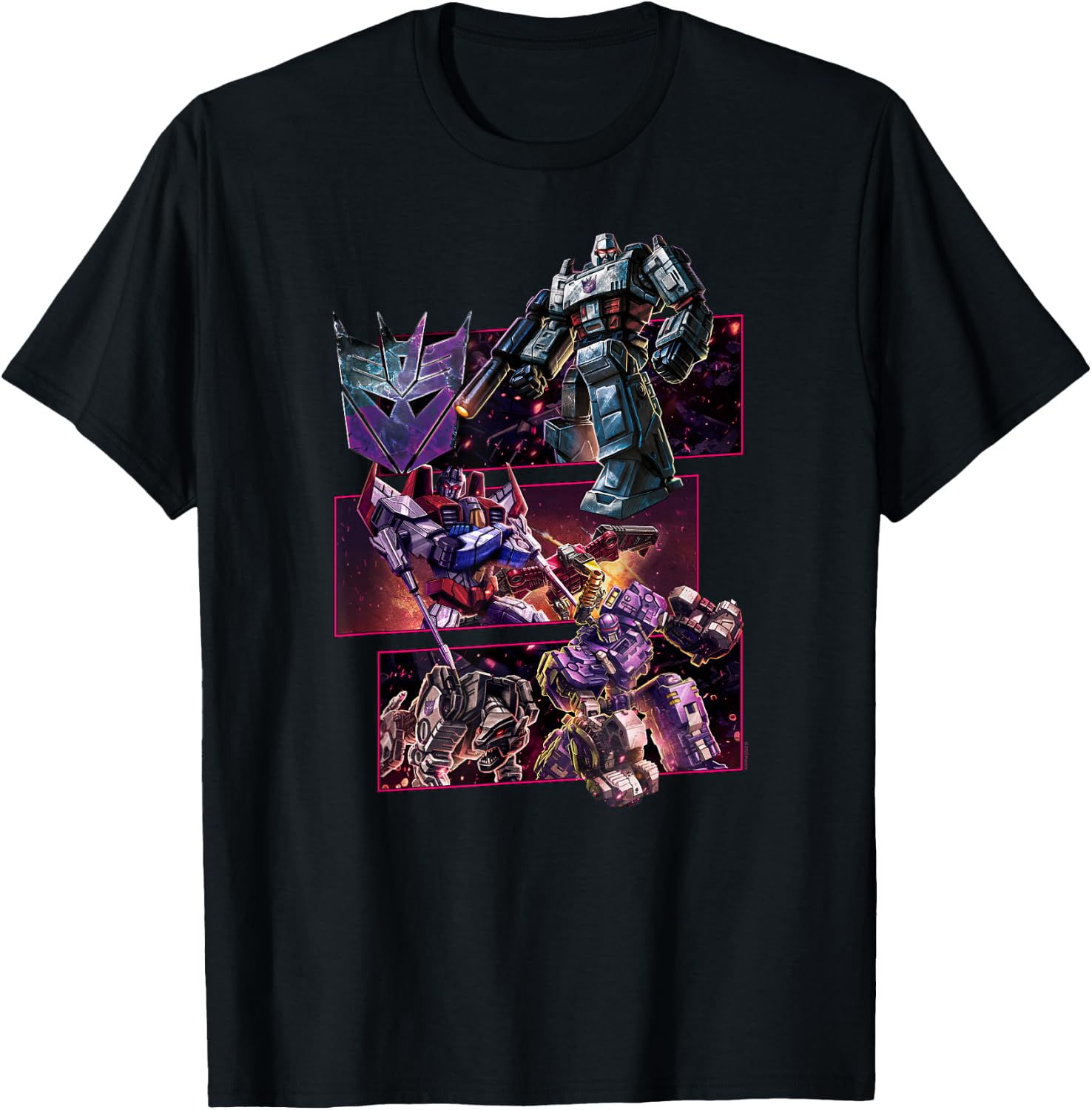 Transformers: War for Cybertron Decepticon Panels T-Shirt Small