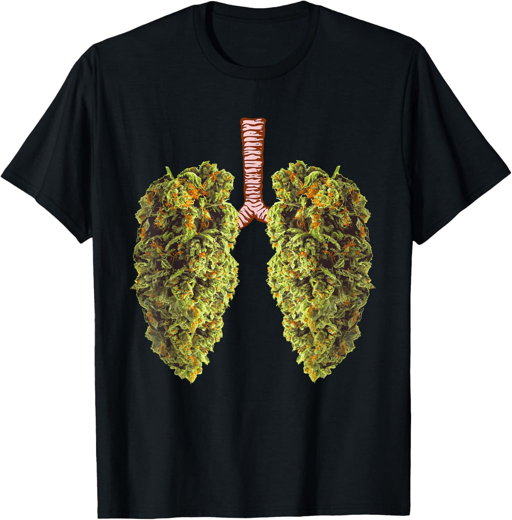 Funny Weed Lung Marijuana Bud T-Shirt - THC Lung Tshirt T-Shirt
