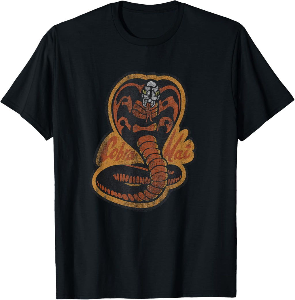 Cobra Kai Distressed Vintage Snake Logo TV Show T-Shirt