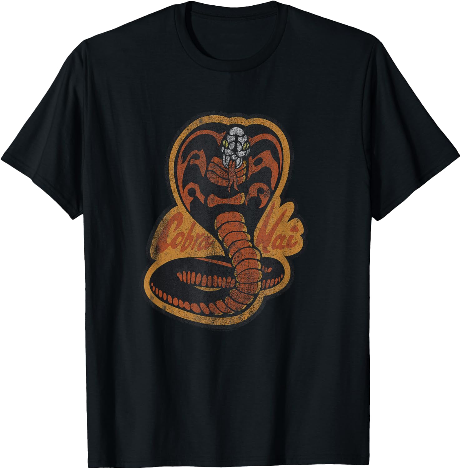 Cobra Kai Distressed Vintage Snake Logo TV Show T-Shirt
