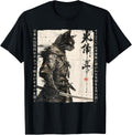 Samurai Cat Warrior Ukiyo Ink Artwork Cat Samurai T-Shirt