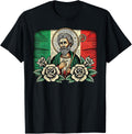 San Judas Tadeo Shirt Con Bandera De Mexico Prayer Warrior T-Shirt