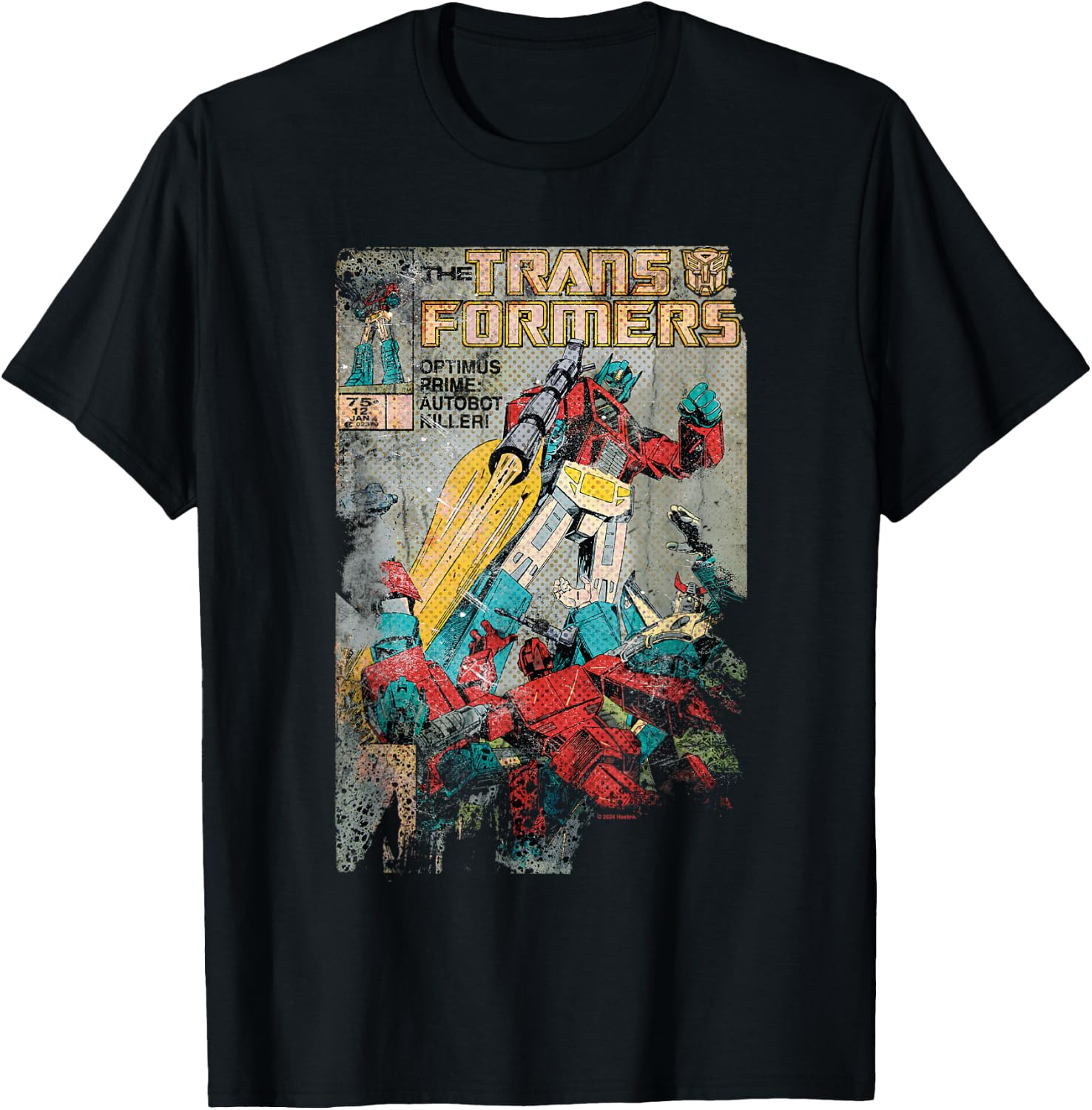 Transformers Vintage Faded Autobot Killer Comic Book T-Shirt