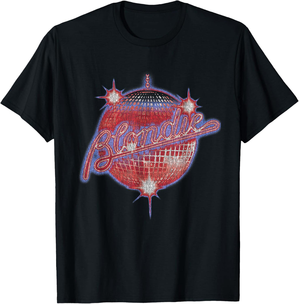 Blondie New York Disco Ball Front and Back Vintage Band T-Shirt
