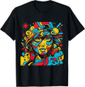 Bold Abstract Pop Art Woman Color Explosion T-Shirt