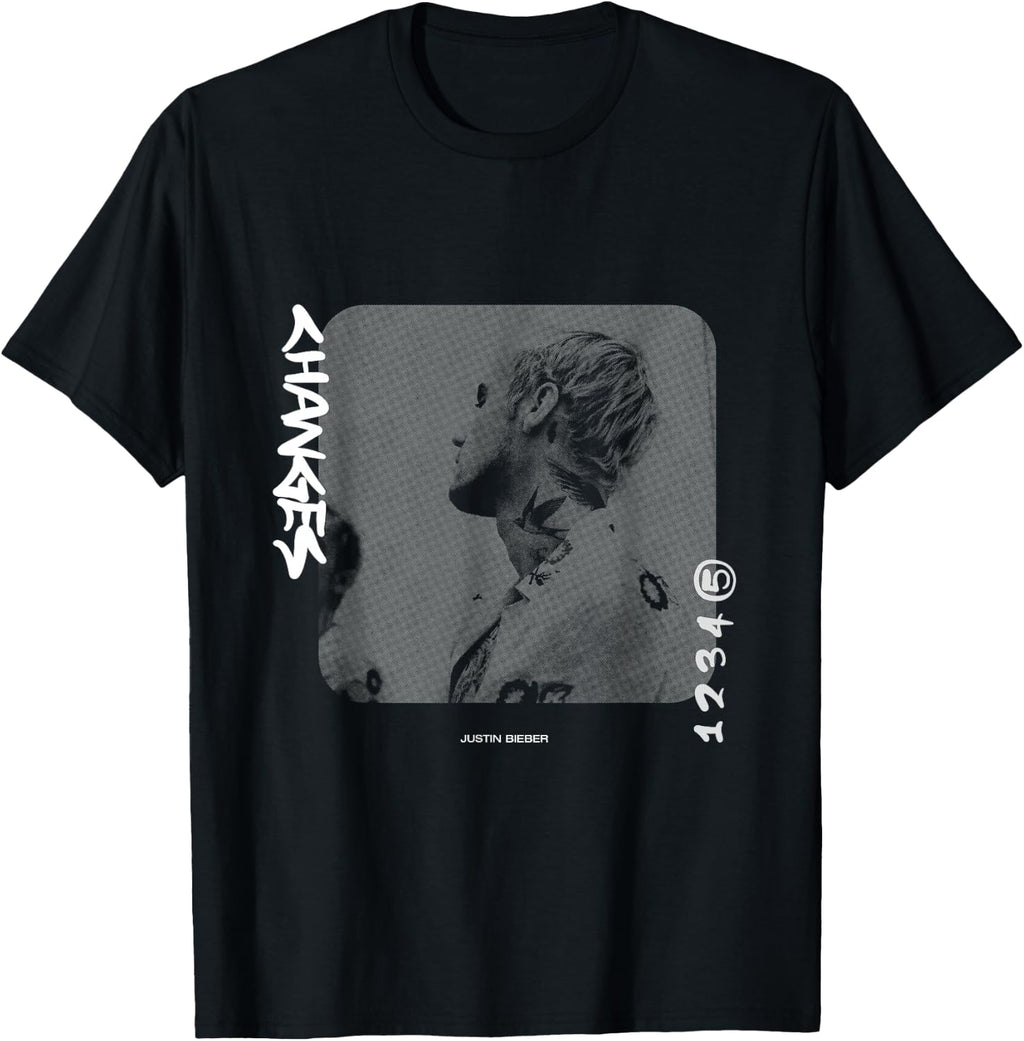 Justin Bieber Changes T-Shirt