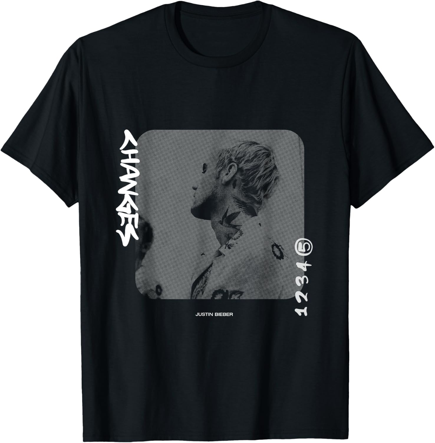 Justin Bieber Changes T-Shirt