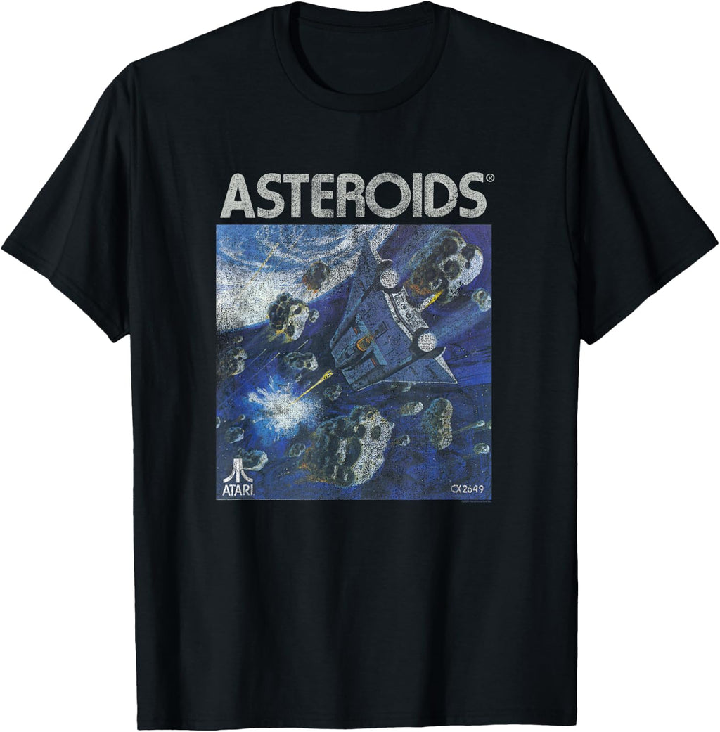 Atari Asteroids Box Art Vintage Retro Video Game T-Shirt