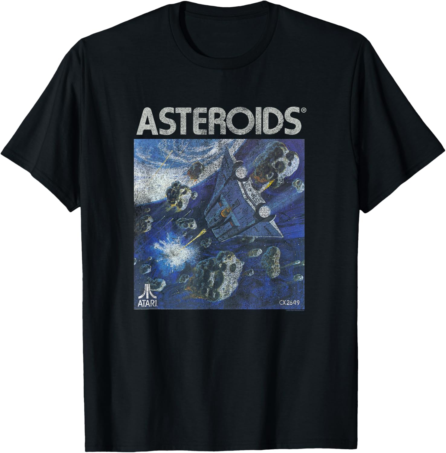 Atari Asteroids Box Art Vintage Retro Video Game T-Shirt