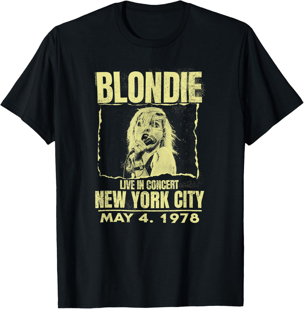 Blondie Live Concert Poster New York 1978 Vintage Band T-Shirt