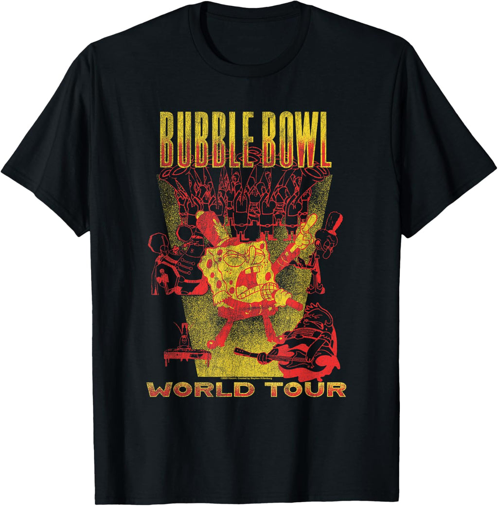 Spongebob Squarepants Bubble Bowl World Tour Cartoon T-Shirt