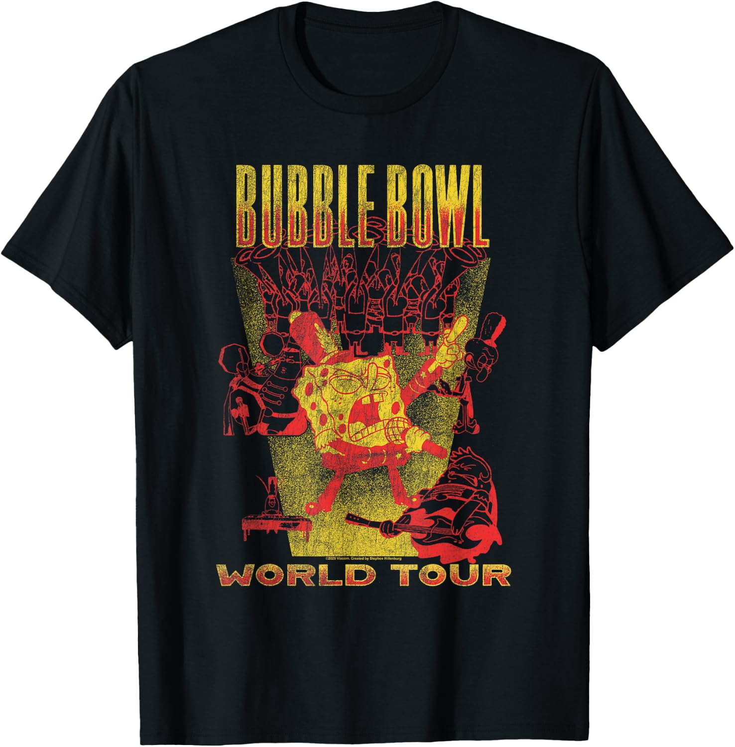 Spongebob Squarepants Bubble Bowl World Tour Cartoon T-Shirt