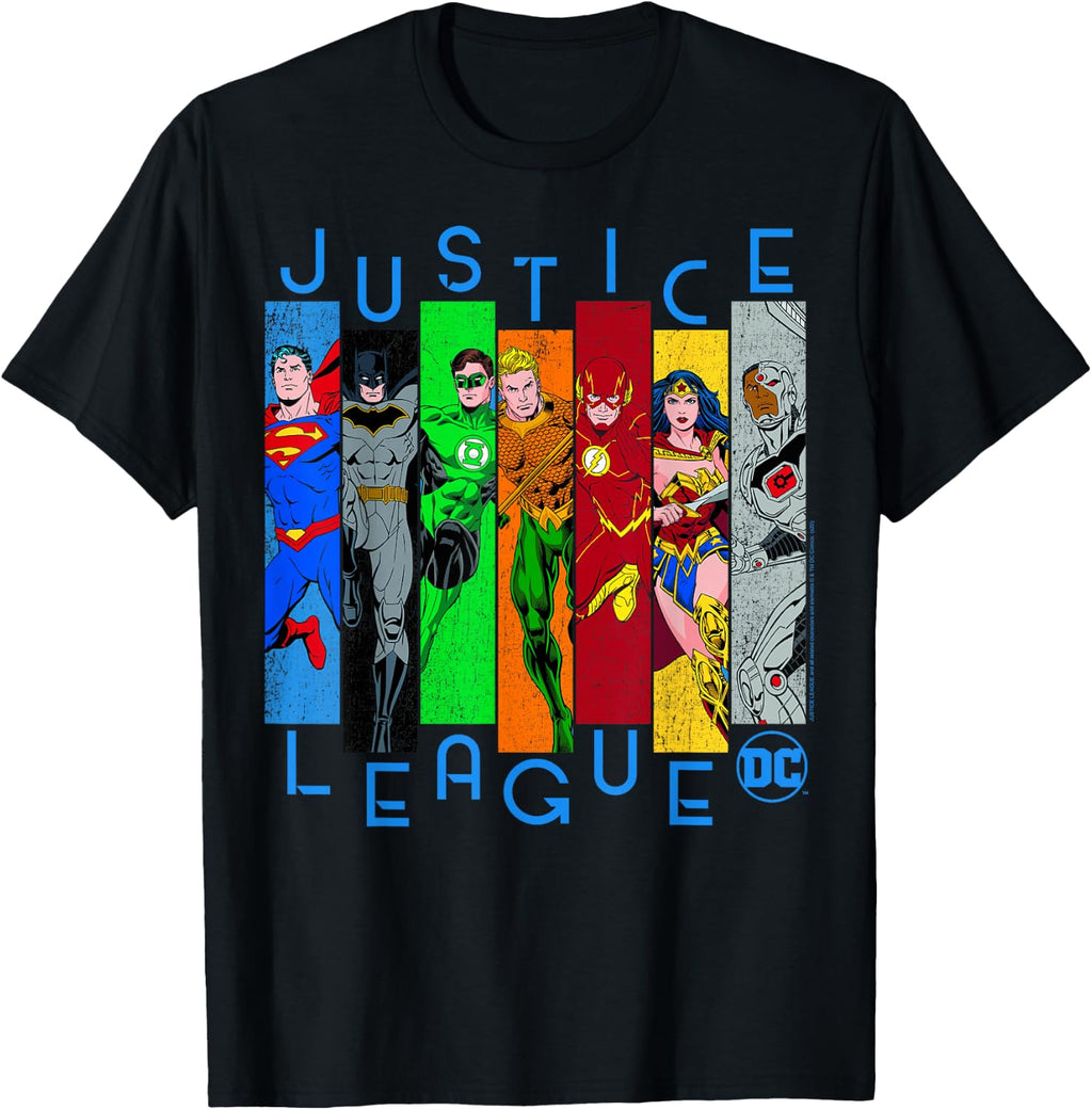 DC Comics Justice League Panels T-Shirt Small