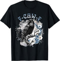 Funny F-CAW-F Black Crow Moon Gothic Adult Humor T-Shirt