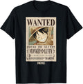 One Piece Anime Monkey D. Luffy Wanted Poster T-Shirt