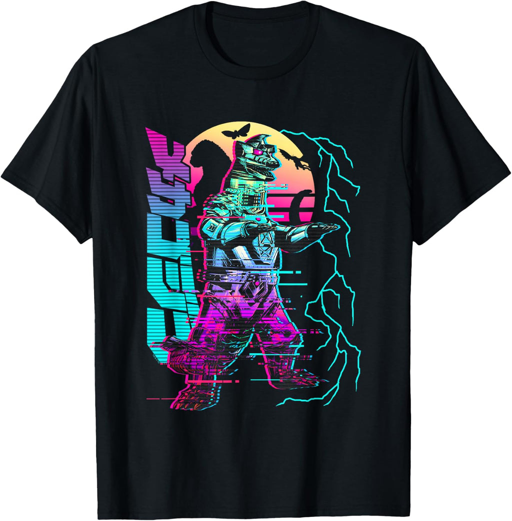 Godzilla Neon Mechagodzilla Movie T-Shirt