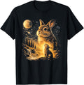 Vintage Howling Bunny to The Moon Retro 90s Funny Rabbit T-Shirt