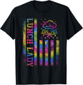 School Lunch Lady Squad US Flag Tie Dye Proud Cafeteria Crew T-Shirt